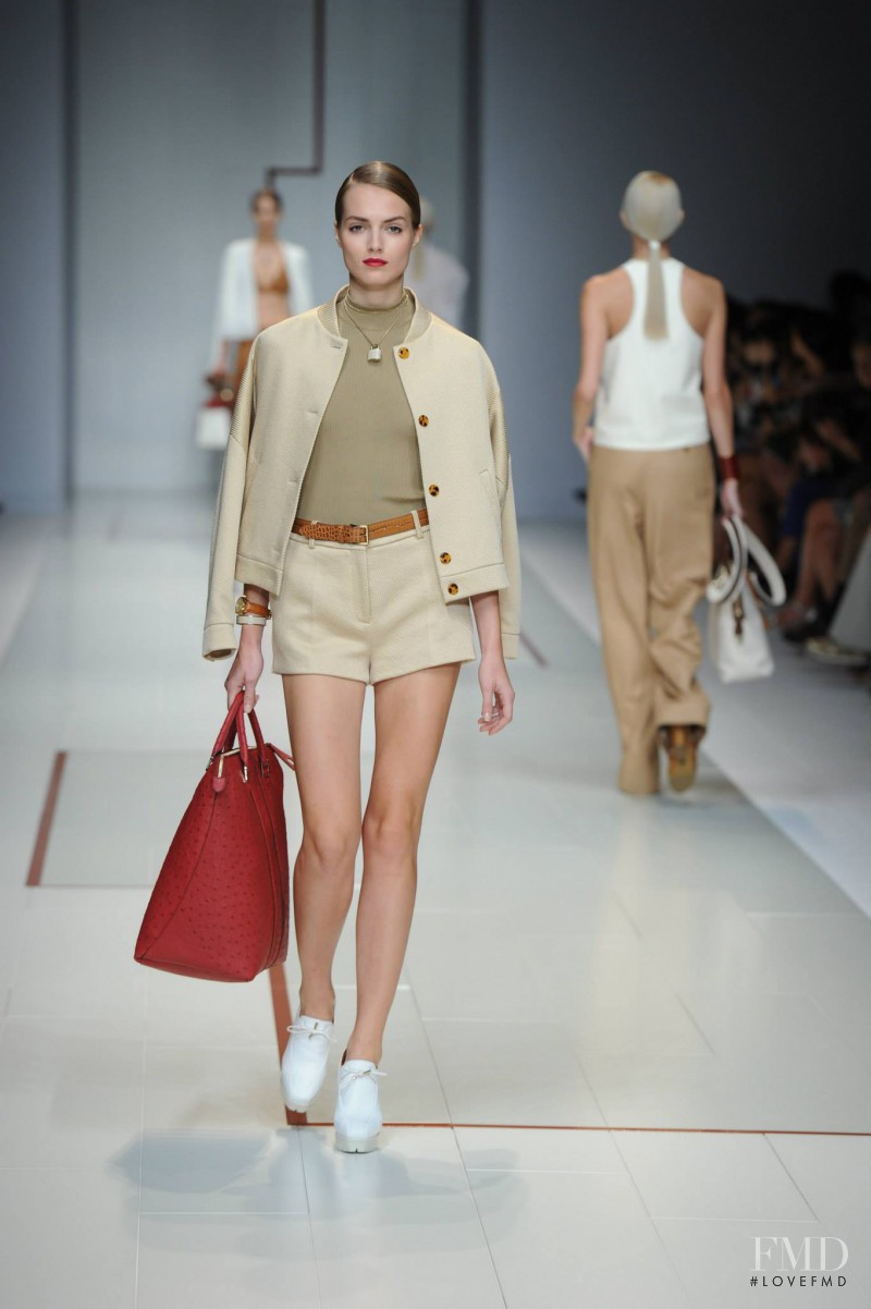 Agne Konciute featured in  the Trussardi fashion show for Spring/Summer 2015