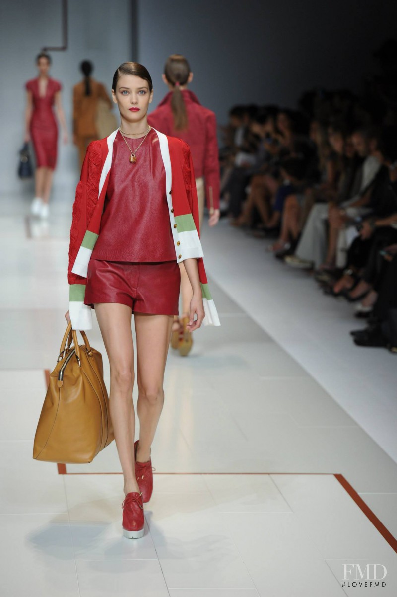 Diana Moldovan featured in  the Trussardi fashion show for Spring/Summer 2015
