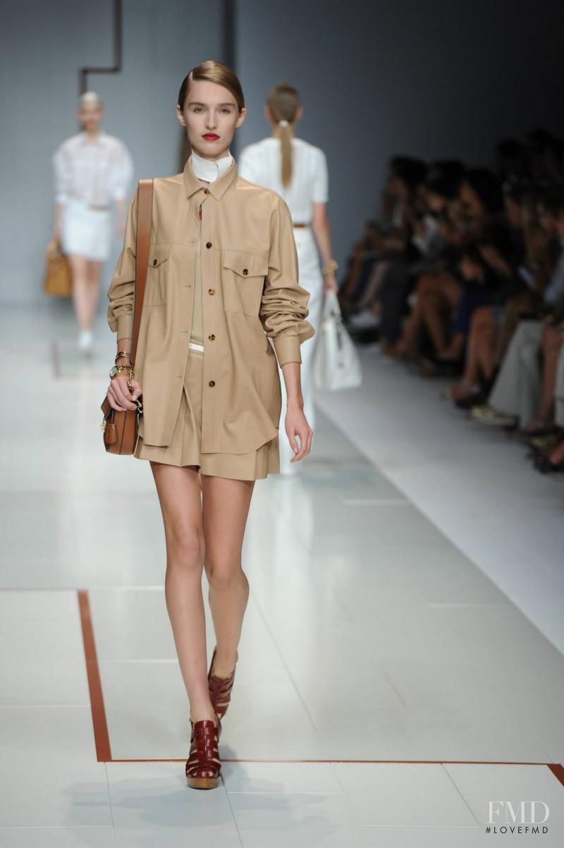 Manuela Frey featured in  the Trussardi fashion show for Spring/Summer 2015