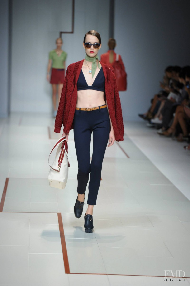 Taya Ermoshkina featured in  the Trussardi fashion show for Spring/Summer 2015