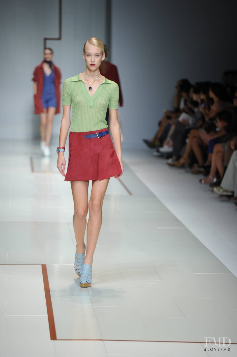 Eva Berzina featured in  the Trussardi fashion show for Spring/Summer 2015