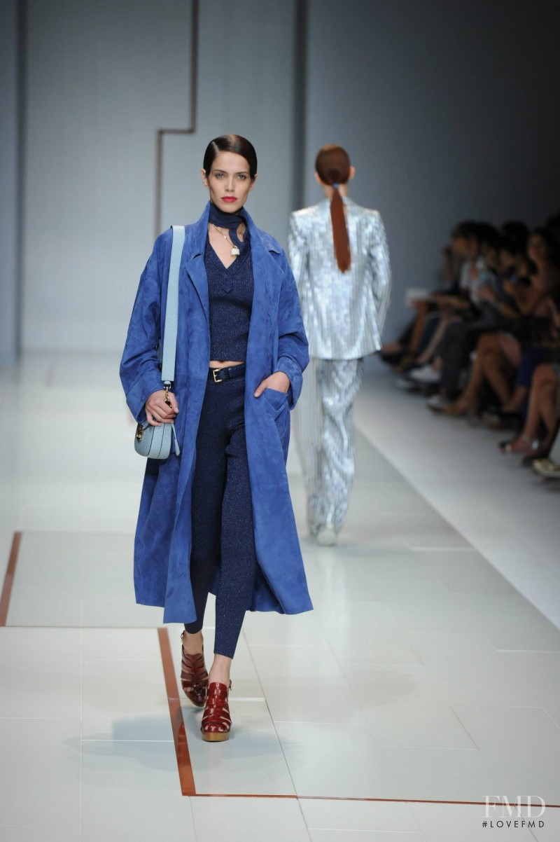 Amanda Brandão Wellsh featured in  the Trussardi fashion show for Spring/Summer 2015