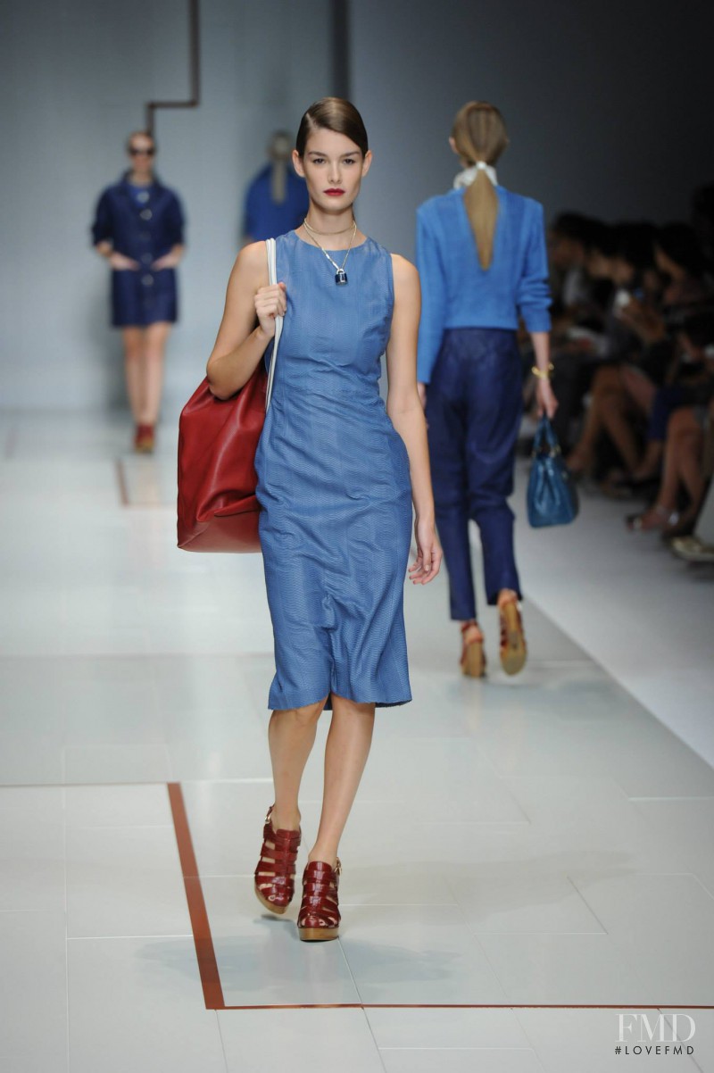 Ophélie Guillermand featured in  the Trussardi fashion show for Spring/Summer 2015