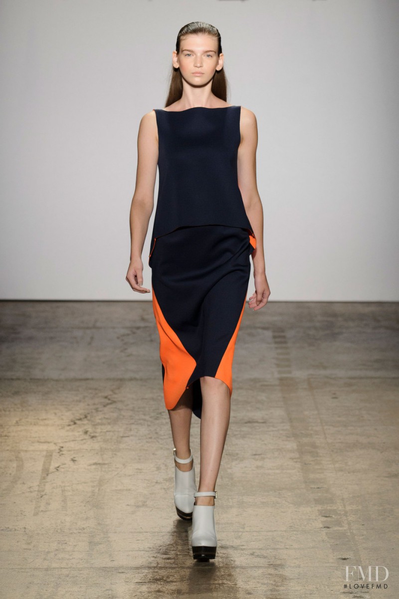 Anka Kuryndina featured in  the ADEAM fashion show for Spring/Summer 2015
