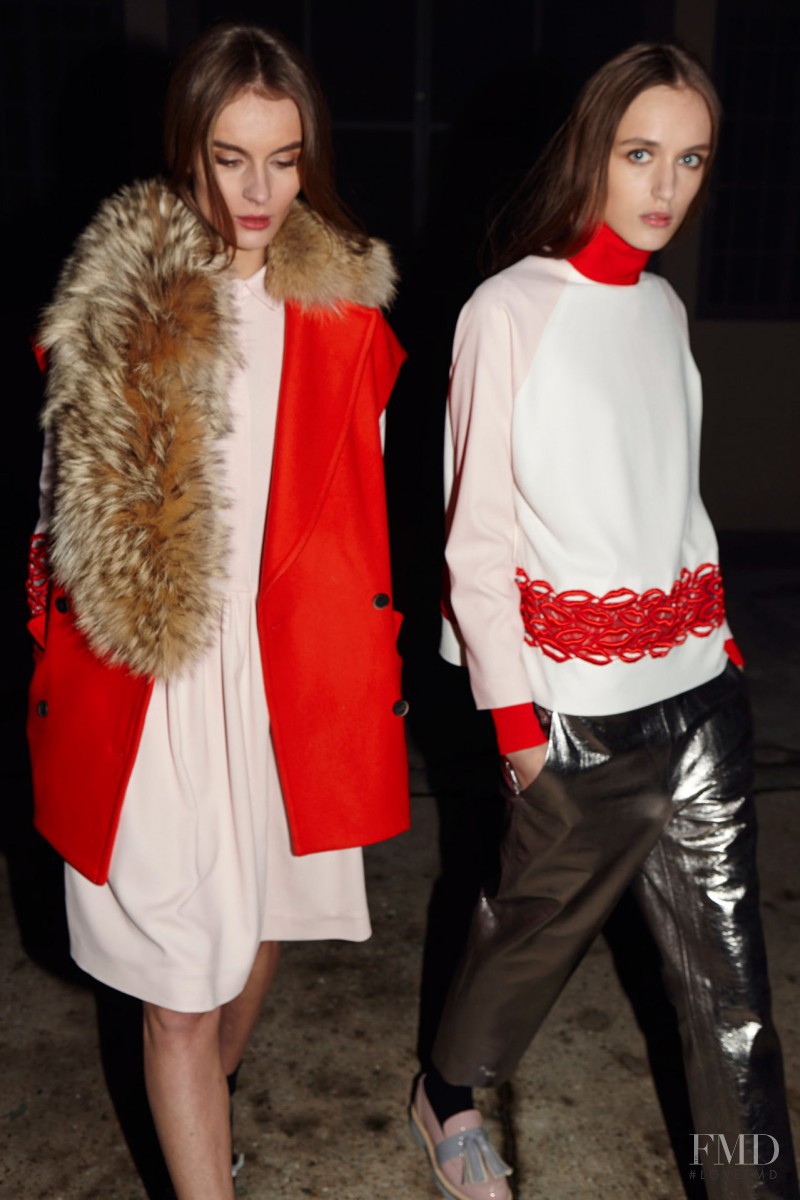 Stasha Yatchuk featured in  the MSGM fashion show for Pre-Fall 2014