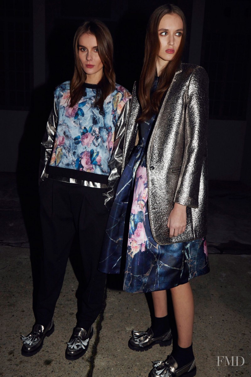 Stasha Yatchuk featured in  the MSGM fashion show for Pre-Fall 2014