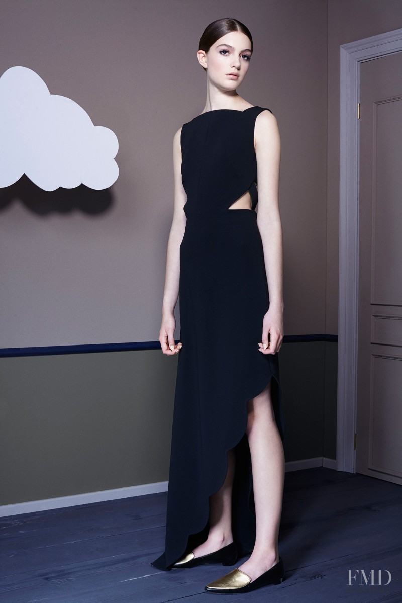 Scarlett Gray featured in  the Osman by Osman Yousefzada lookbook for Resort 2015