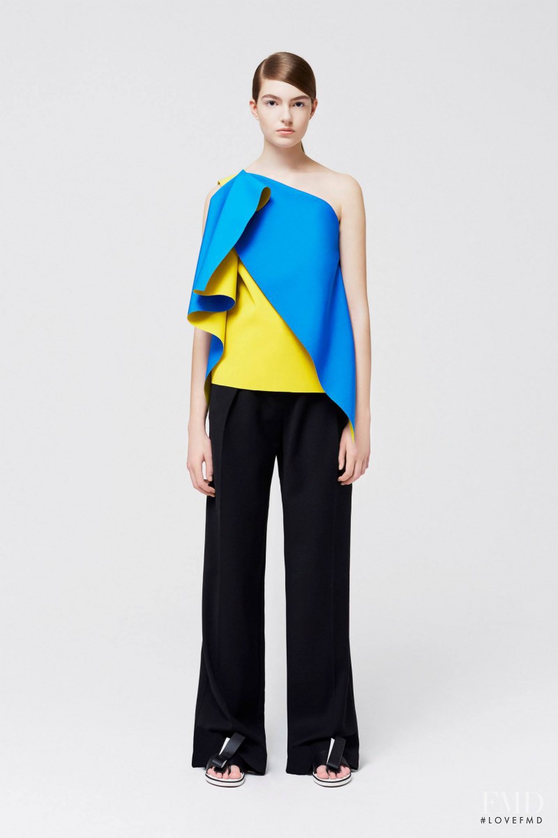 Scarlett Gray featured in  the Roksanda Ilincic fashion show for Resort 2015