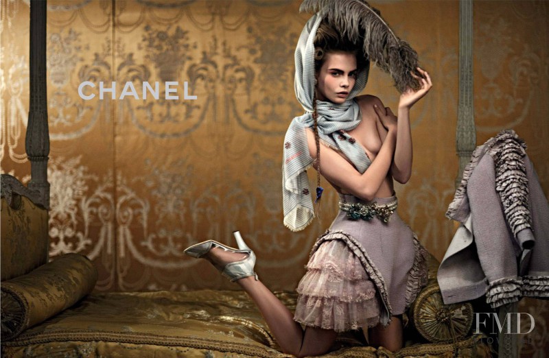 Cara Delevingne featured in  the Chanel advertisement for Cruise 2013