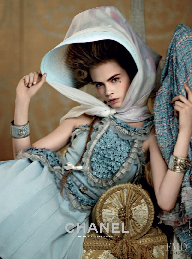 Cara Delevingne featured in  the Chanel advertisement for Cruise 2013