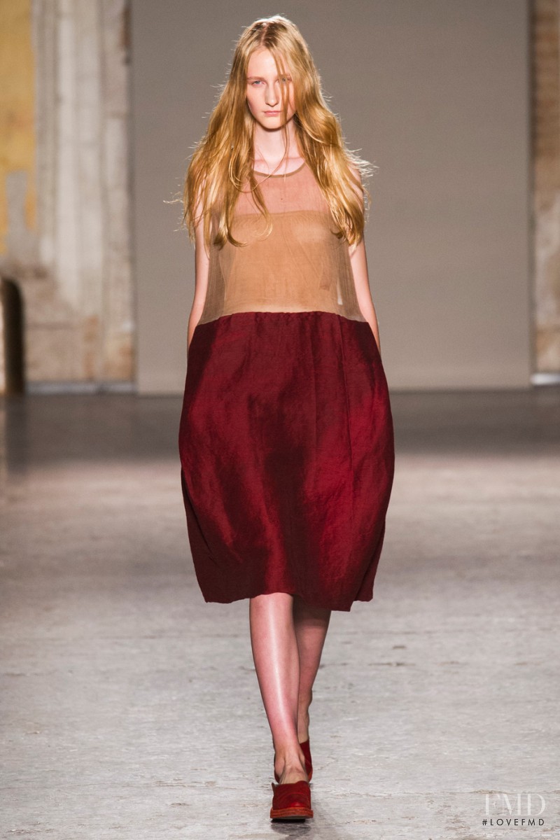 Charlotte Lindvig featured in  the Uma Wang fashion show for Spring/Summer 2015