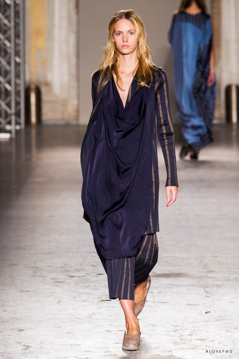 Charlotte Nolting featured in  the Uma Wang fashion show for Spring/Summer 2015