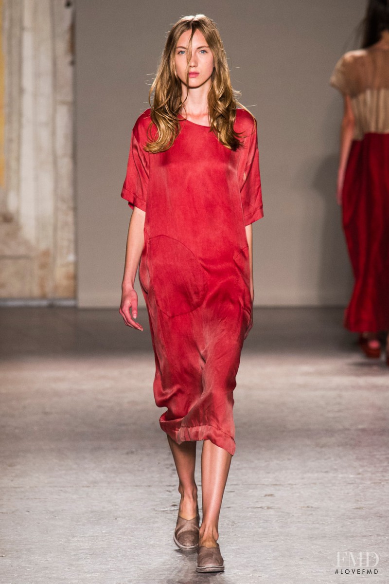 Veronika Munk featured in  the Uma Wang fashion show for Spring/Summer 2015