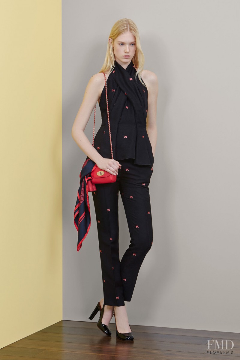 Charlene Hoegger featured in  the Mulberry fashion show for Resort 2015