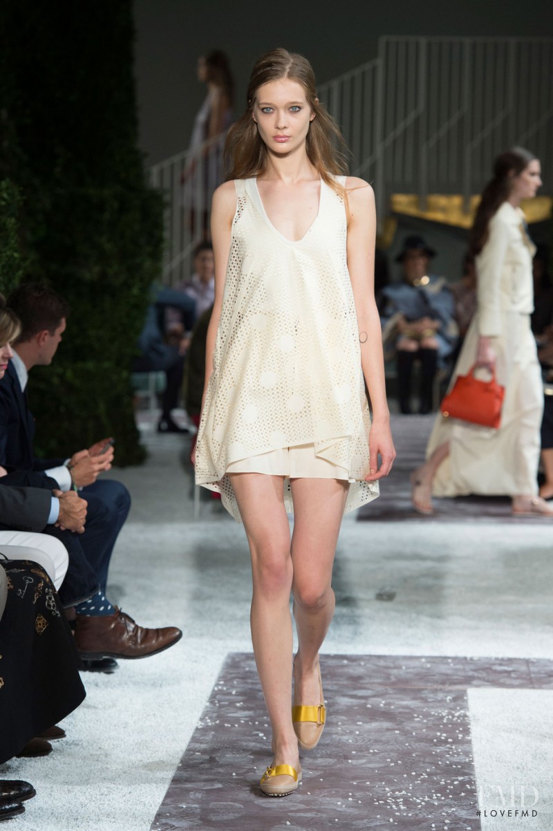 Tanya Katysheva featured in  the Tod\'s fashion show for Spring/Summer 2015