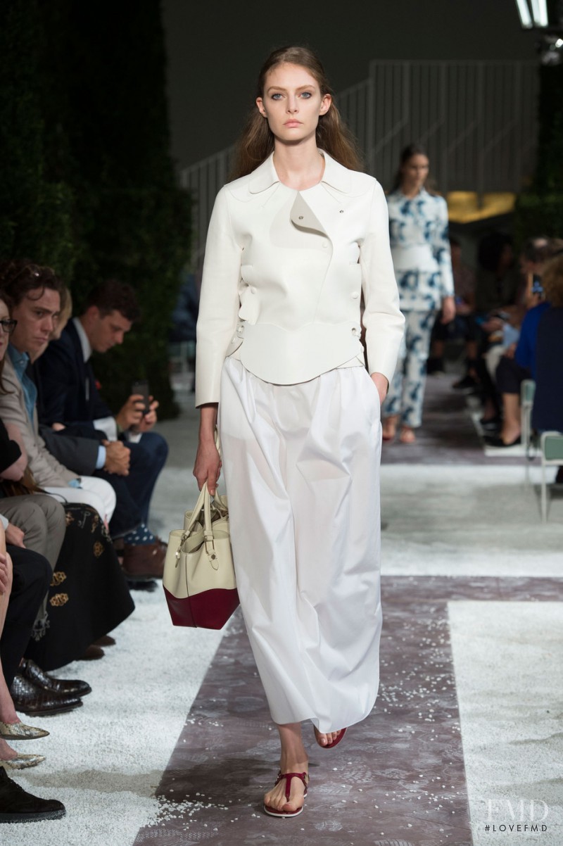 Auguste Abeliunaite featured in  the Tod\'s fashion show for Spring/Summer 2015