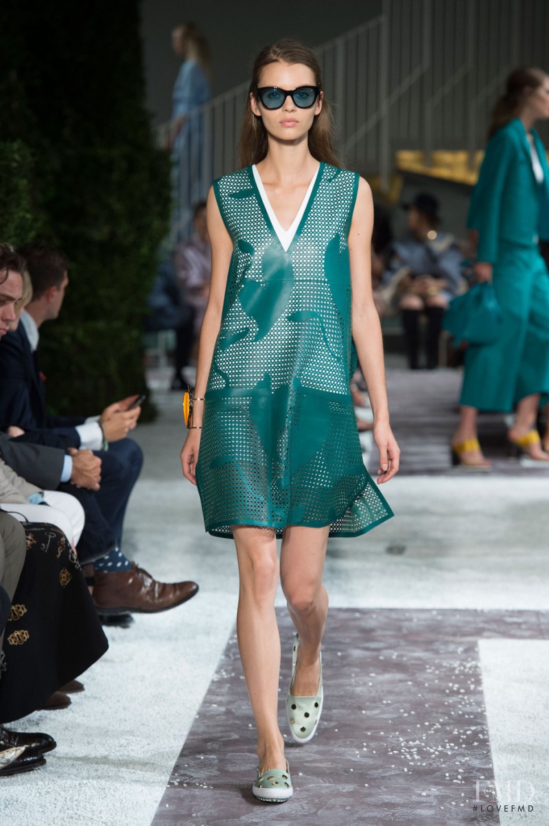 Erika Labanauskaite featured in  the Tod\'s fashion show for Spring/Summer 2015