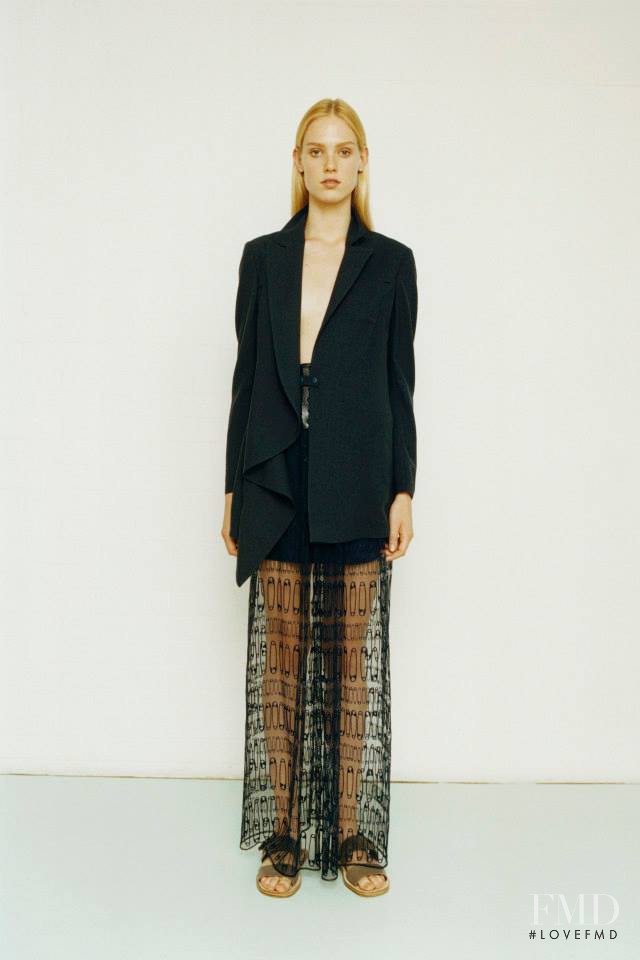 Charlene Hoegger featured in  the Richard Nicoll fashion show for Resort 2015