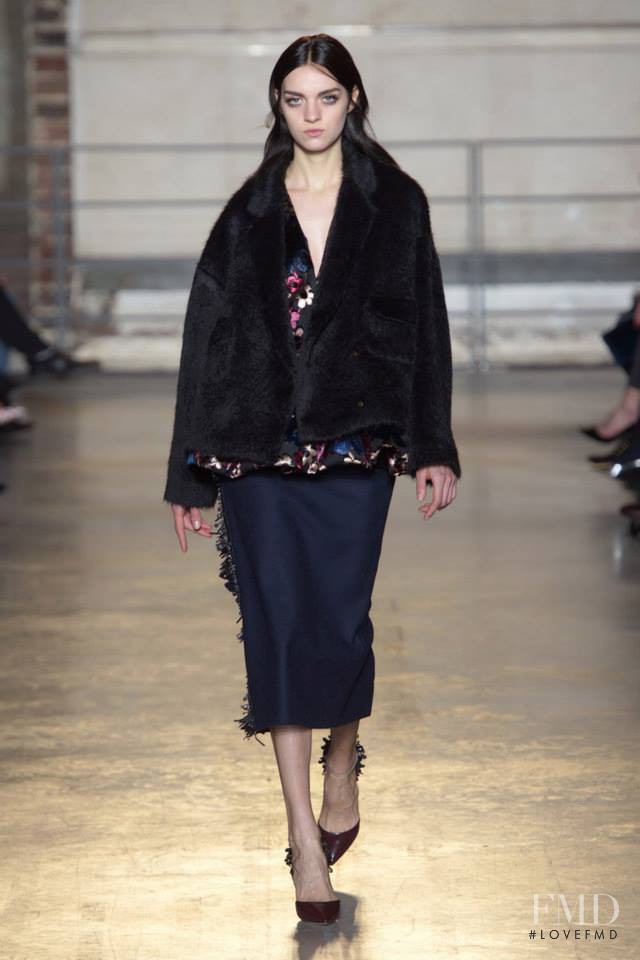 Magda Laguinge featured in  the Rochas fashion show for Autumn/Winter 2014