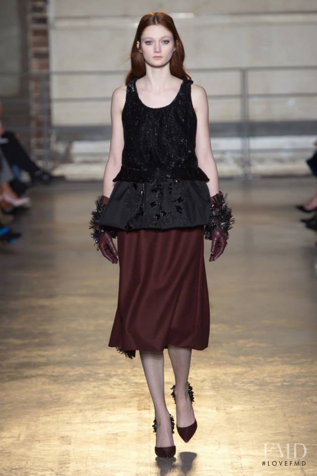 Sophie Touchet featured in  the Rochas fashion show for Autumn/Winter 2014