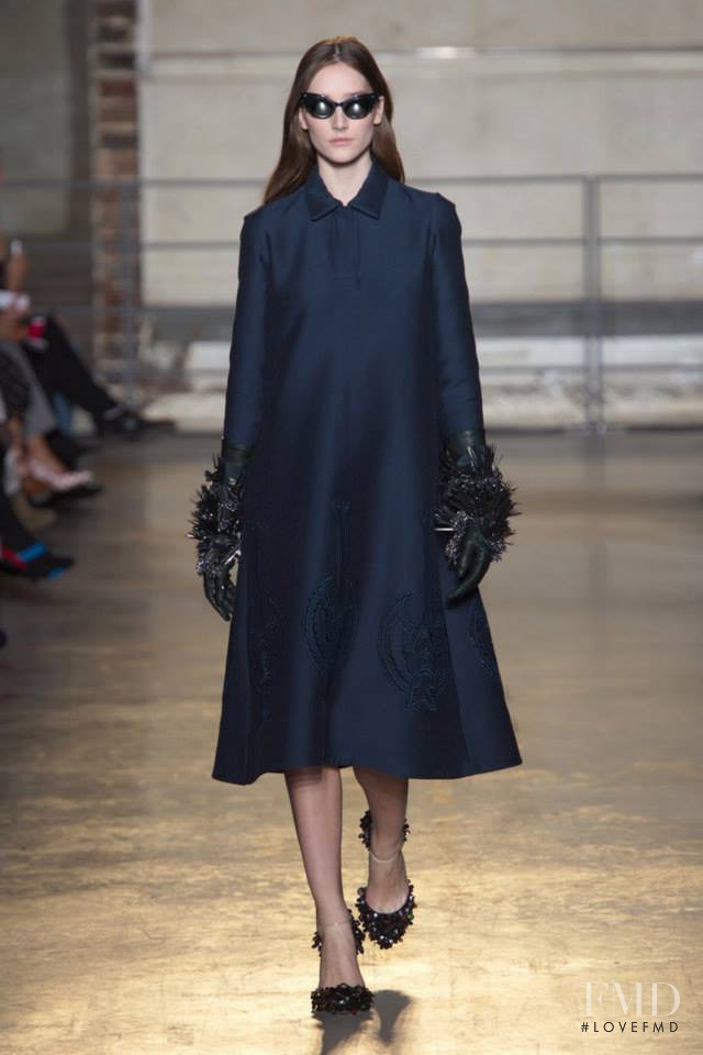 Joséphine Le Tutour featured in  the Rochas fashion show for Autumn/Winter 2014