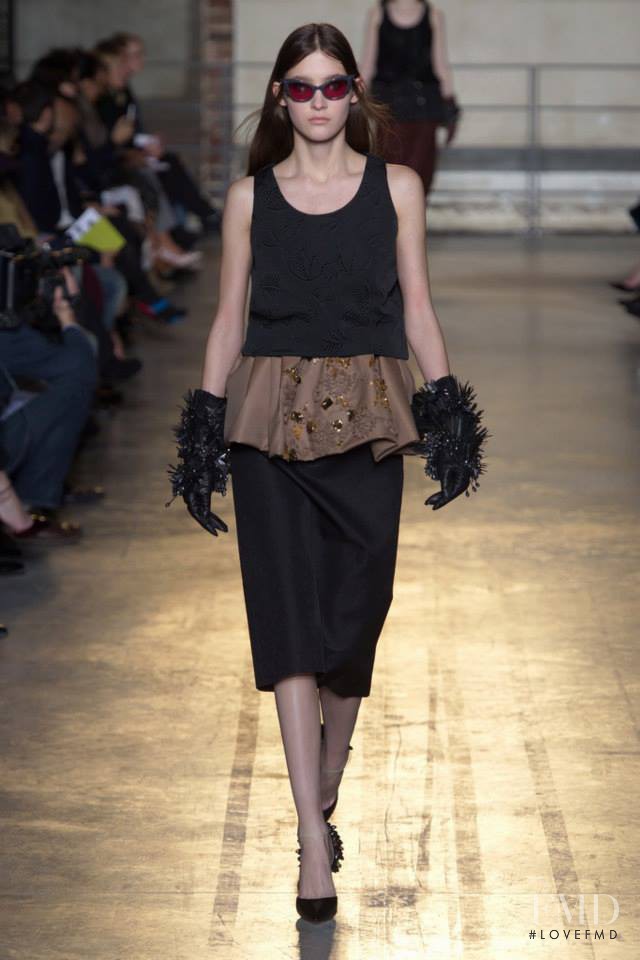 Emma Waldo featured in  the Rochas fashion show for Autumn/Winter 2014