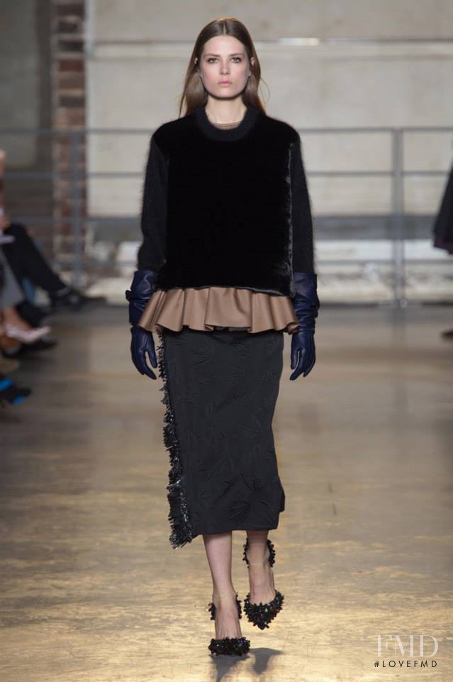 Caroline Brasch Nielsen featured in  the Rochas fashion show for Autumn/Winter 2014