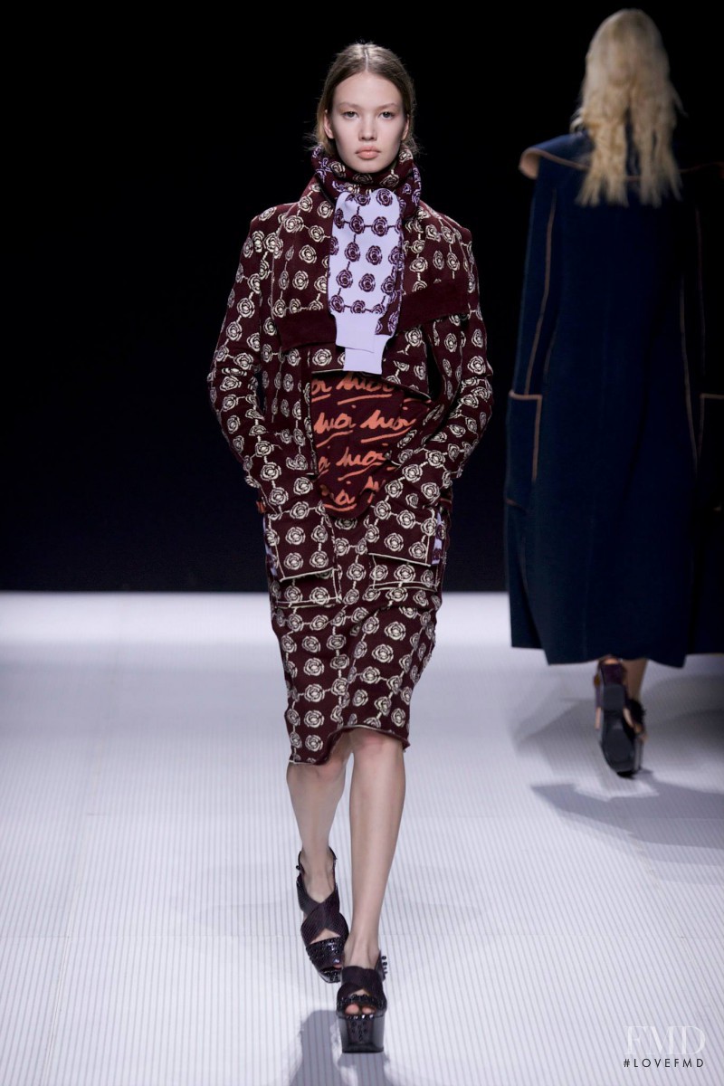 Kid Plotnikova featured in  the Sonia Rykiel fashion show for Autumn/Winter 2014