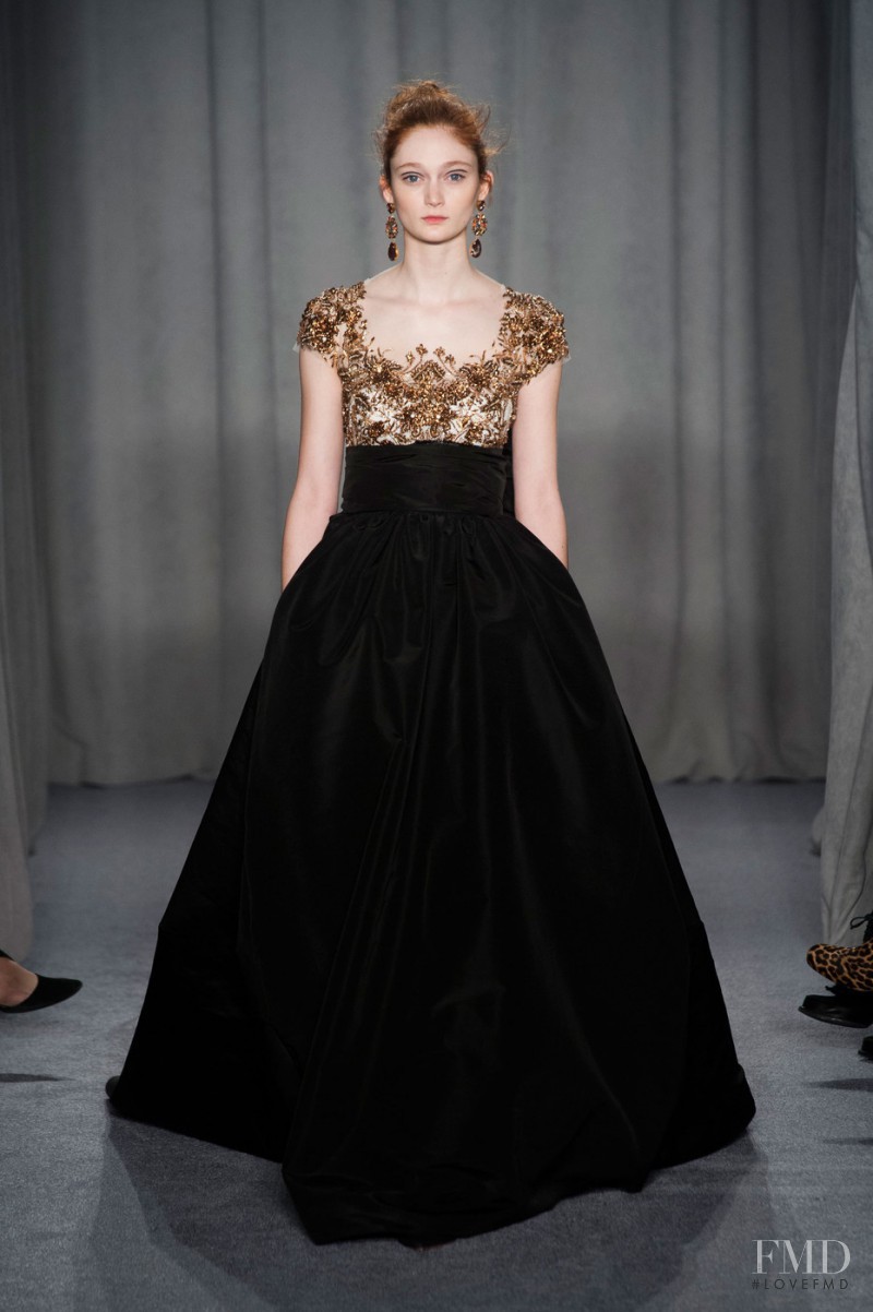 Sophie Touchet featured in  the Marchesa fashion show for Autumn/Winter 2014