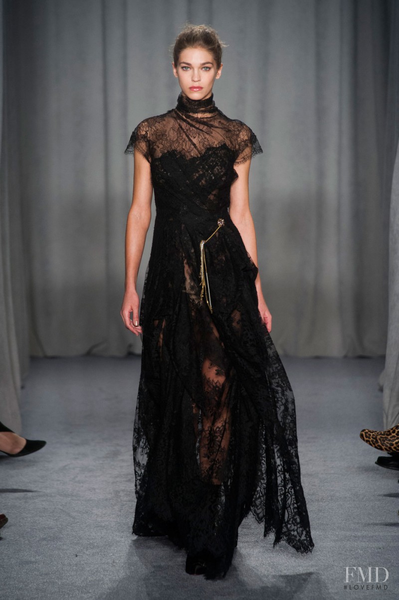 Samantha Gradoville featured in  the Marchesa fashion show for Autumn/Winter 2014