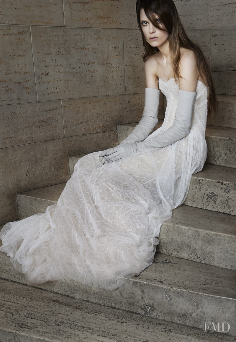 Caroline Brasch Nielsen featured in  the Vera Wang Bridal House catalogue for Spring/Summer 2015