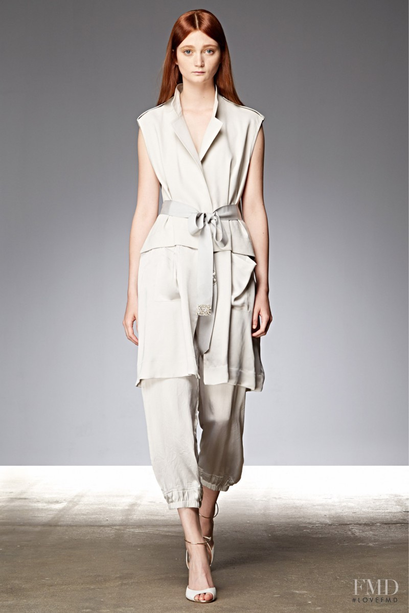 Sophie Touchet featured in  the Donna Karan New York fashion show for Resort 2015