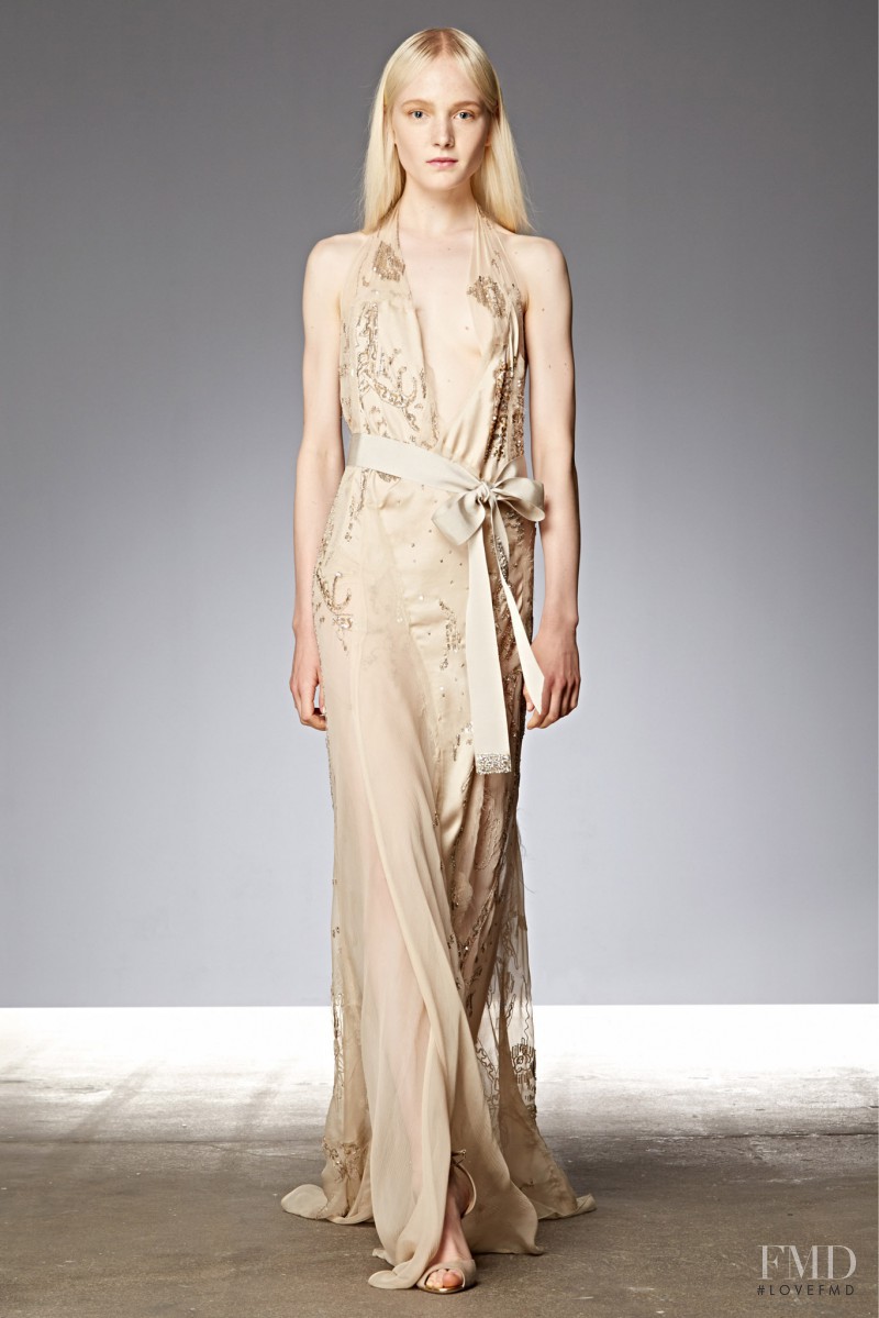 Maja Salamon featured in  the Donna Karan New York fashion show for Resort 2015