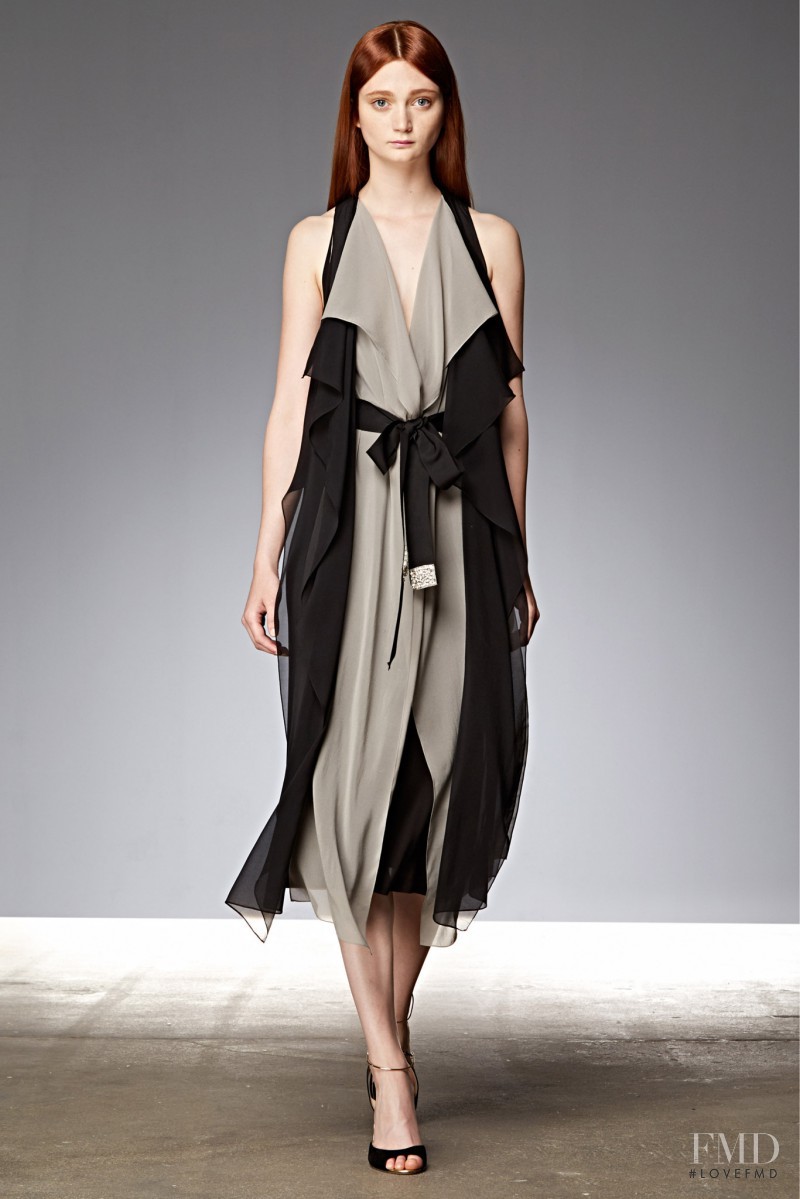 Sophie Touchet featured in  the Donna Karan New York fashion show for Resort 2015