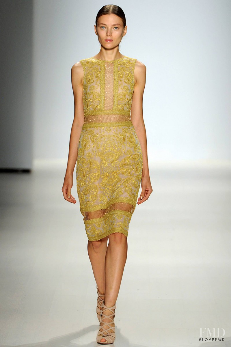 Evelina Sriebalyte featured in  the Tadashi Shoji fashion show for Spring/Summer 2015