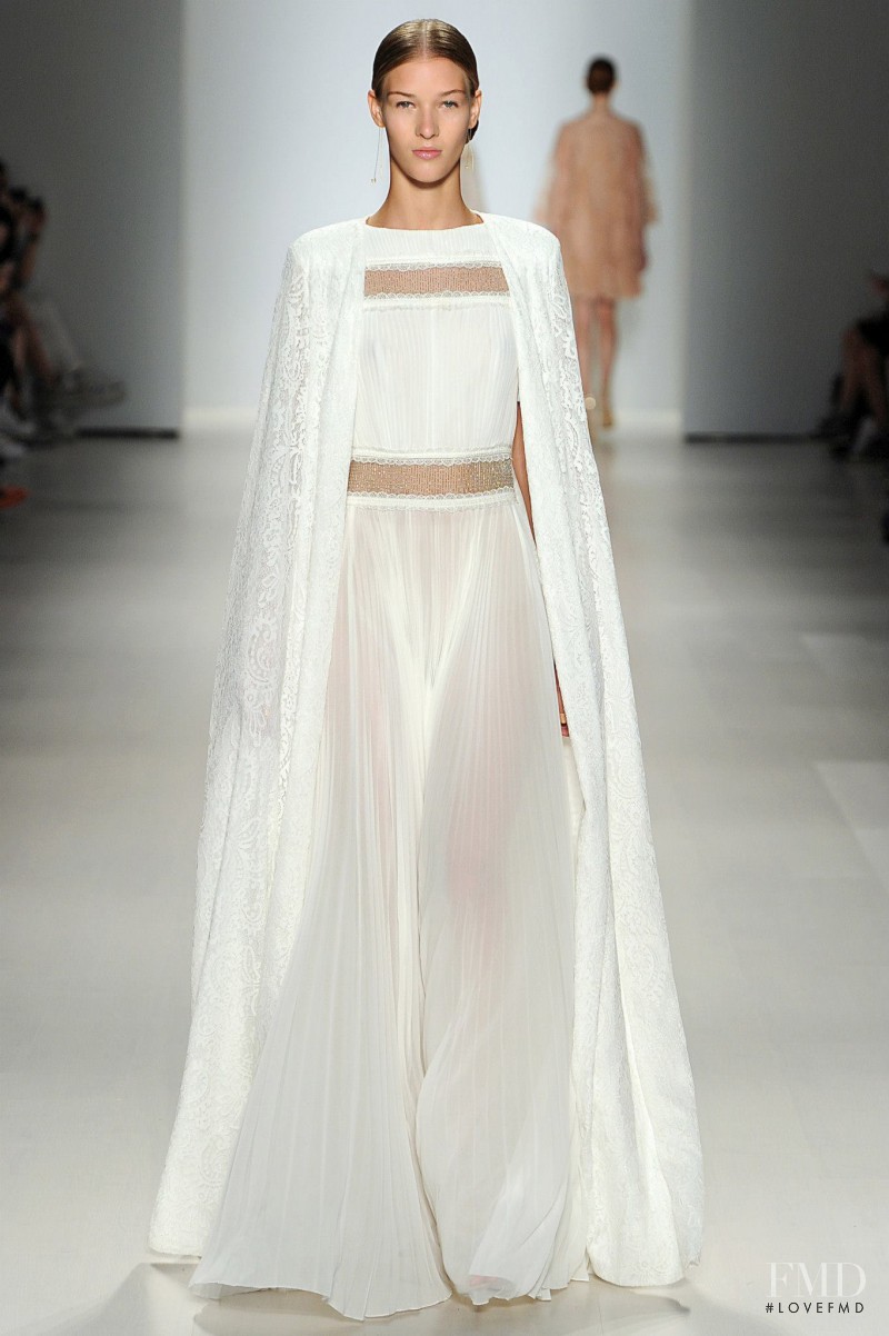 Elena Bartels featured in  the Tadashi Shoji fashion show for Spring/Summer 2015