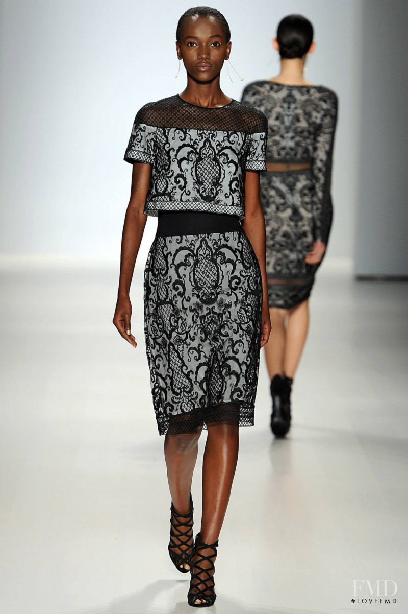 Herieth Paul featured in  the Tadashi Shoji fashion show for Spring/Summer 2015