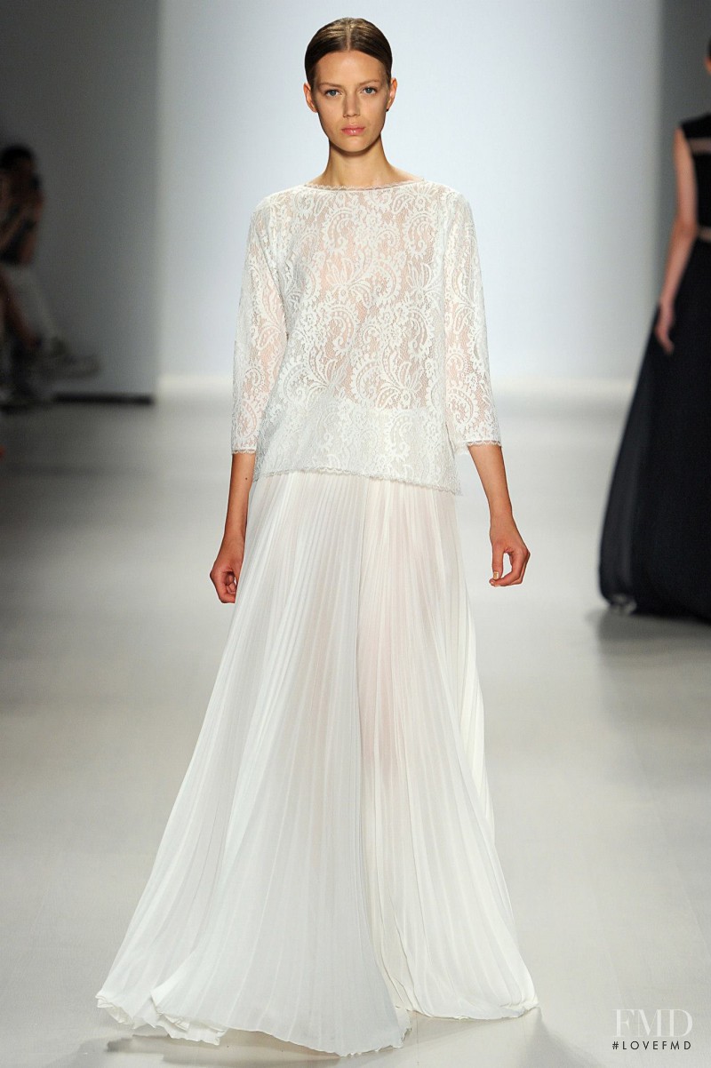 Esther Heesch featured in  the Tadashi Shoji fashion show for Spring/Summer 2015