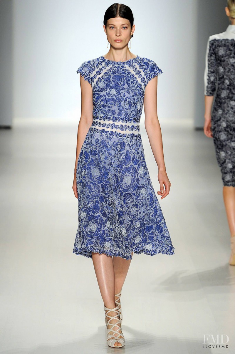 Larissa Hofmann featured in  the Tadashi Shoji fashion show for Spring/Summer 2015