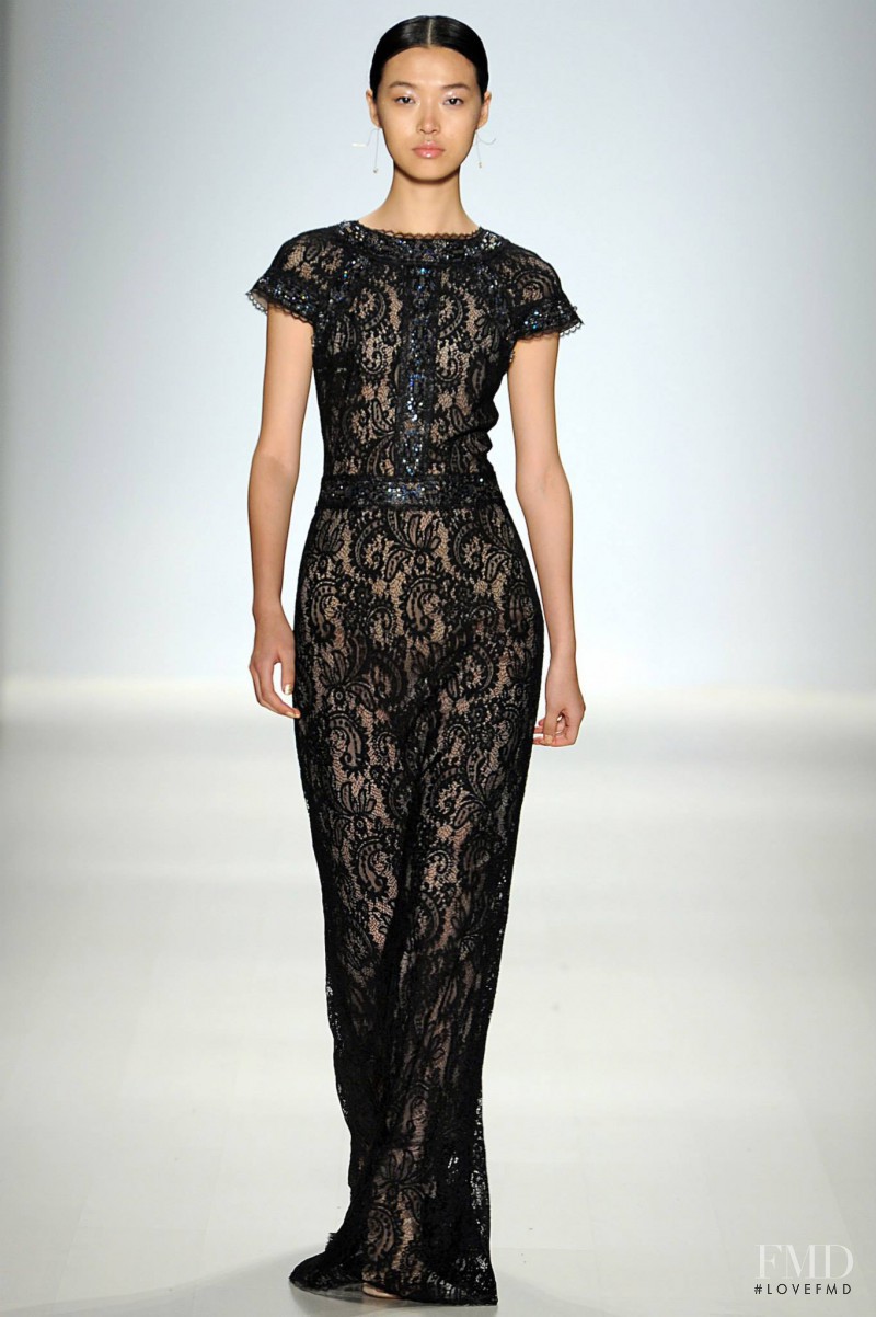 Tian Yi featured in  the Tadashi Shoji fashion show for Spring/Summer 2015