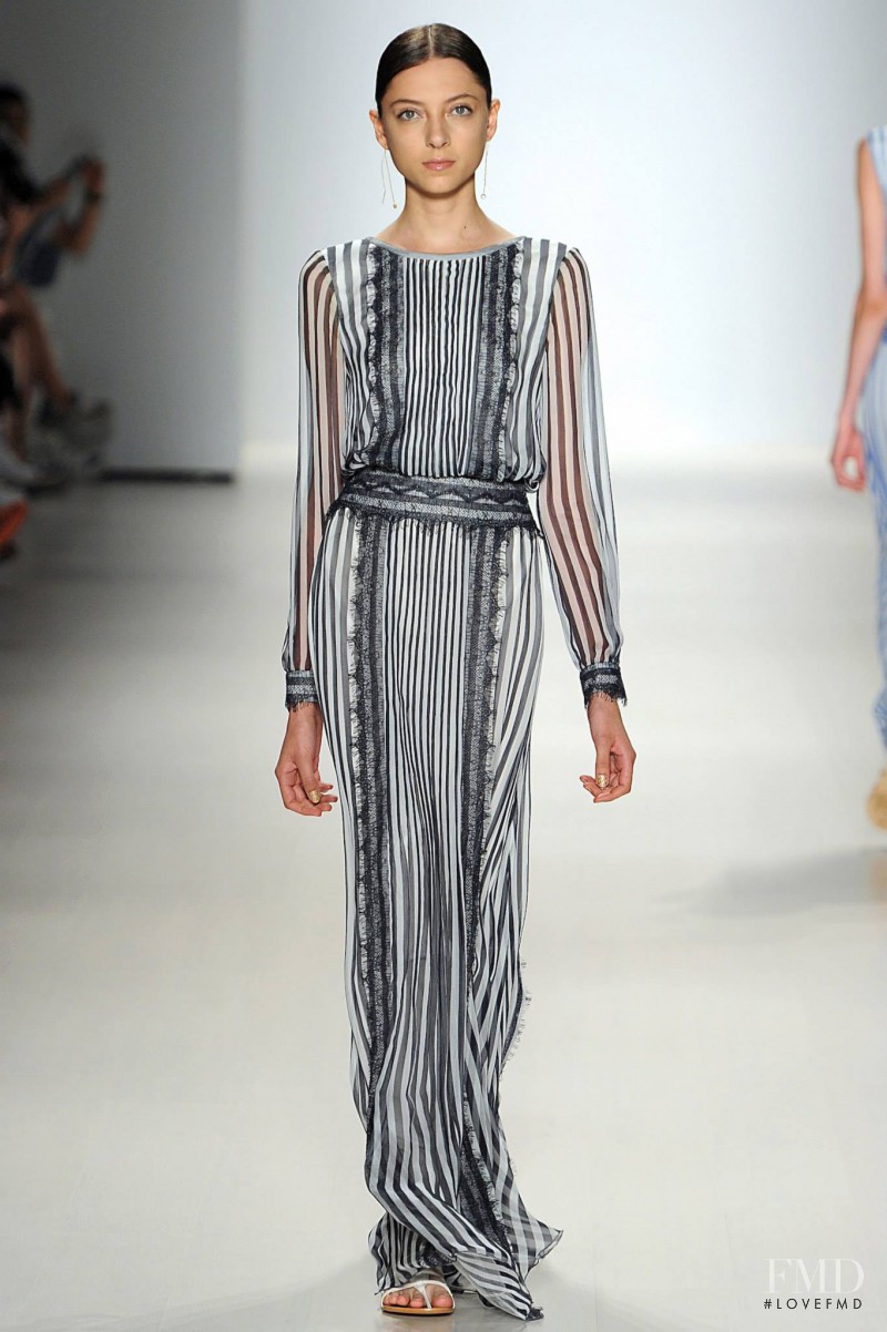 Sarah Engelland featured in  the Tadashi Shoji fashion show for Spring/Summer 2015