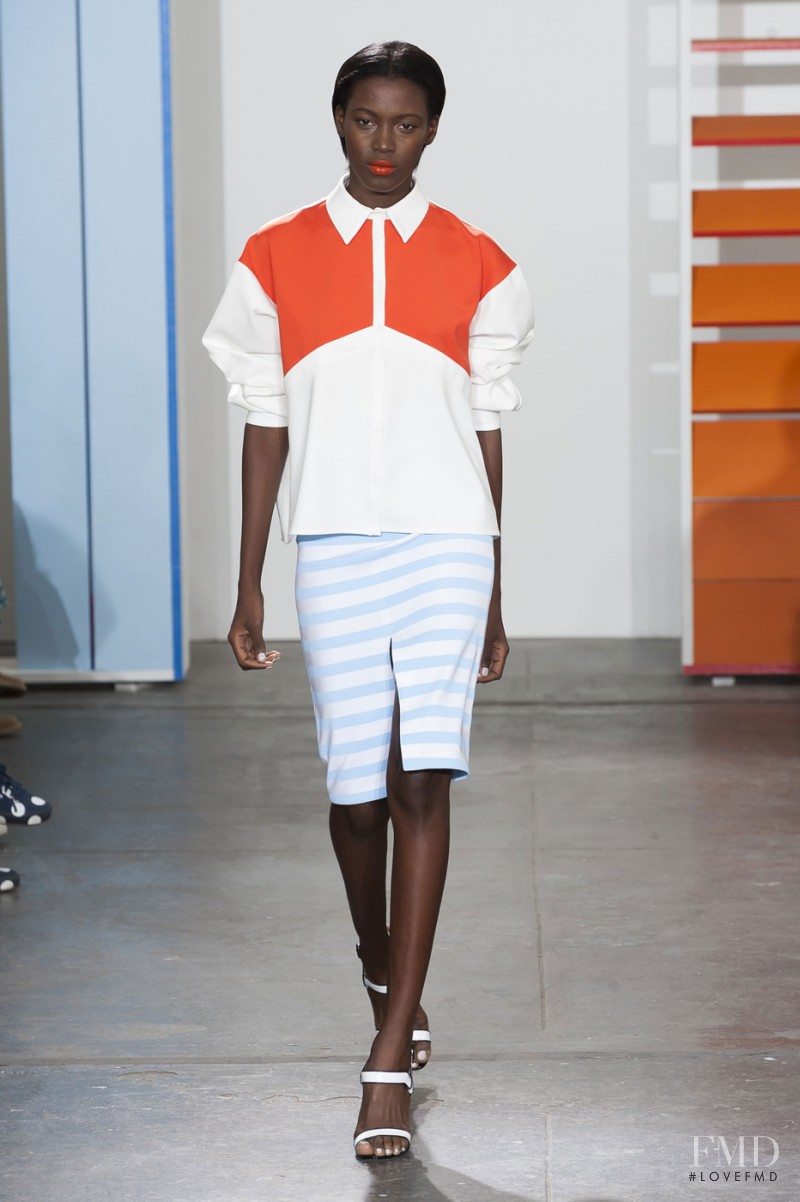 Kai Newman featured in  the Tanya Taylor fashion show for Spring/Summer 2015