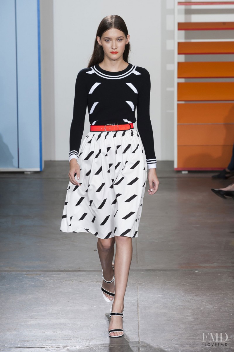 Emma Waldo featured in  the Tanya Taylor fashion show for Spring/Summer 2015