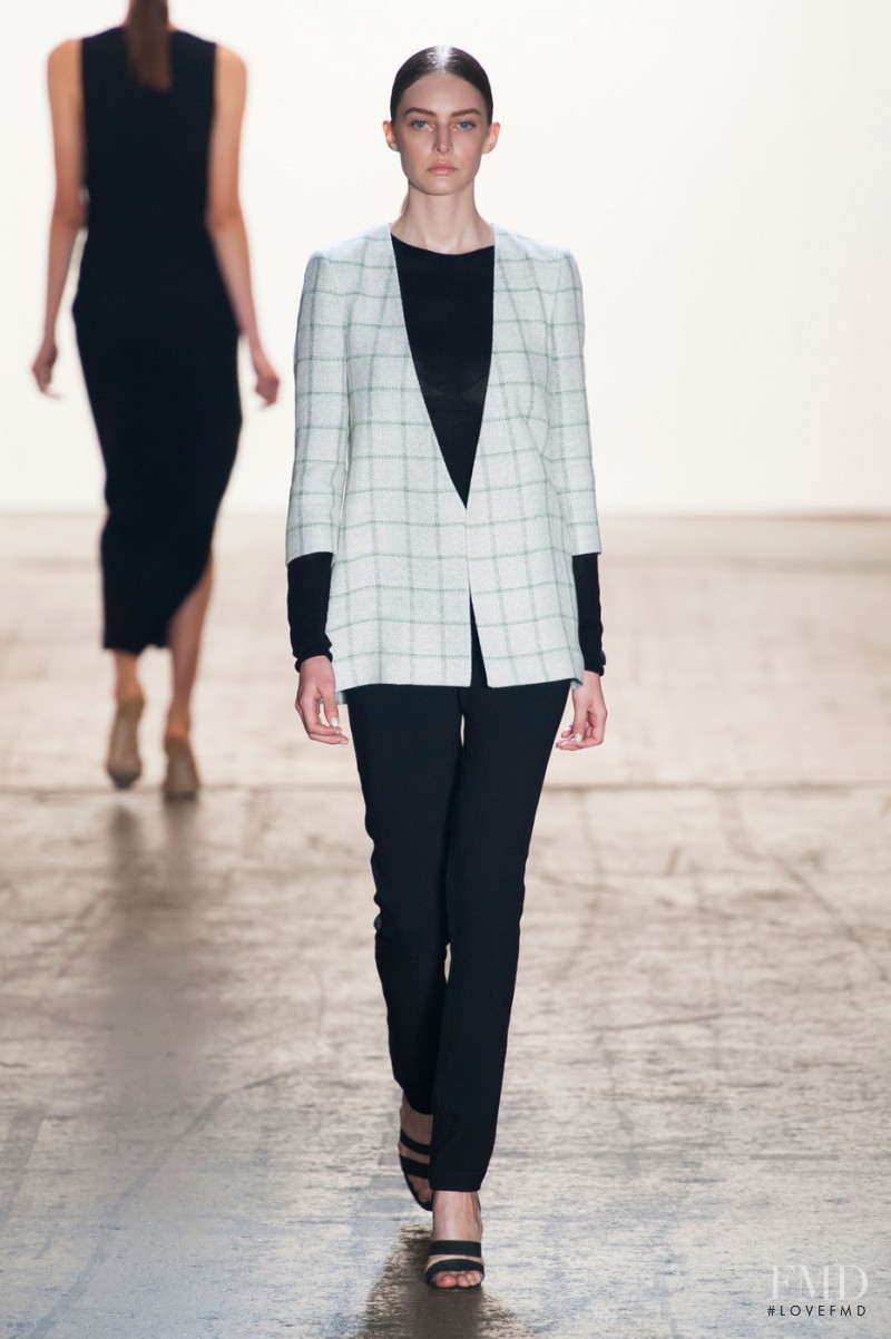 Auguste Abeliunaite featured in  the Wes Gordon fashion show for Spring/Summer 2015