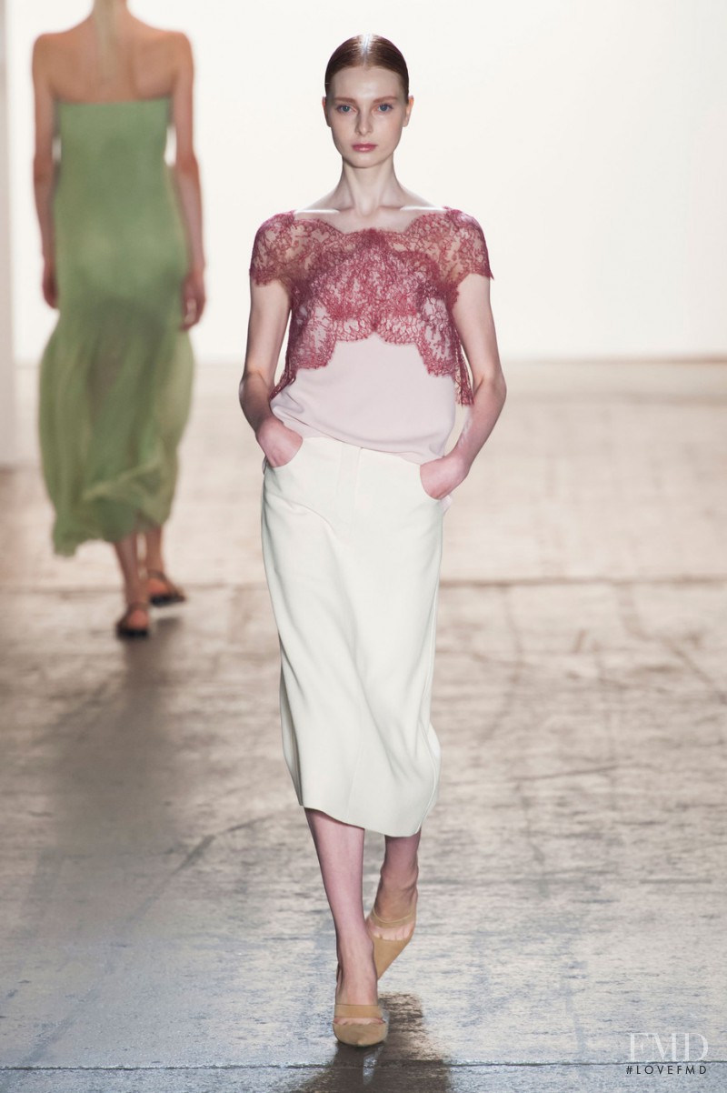 Dasha Gold featured in  the Wes Gordon fashion show for Spring/Summer 2015