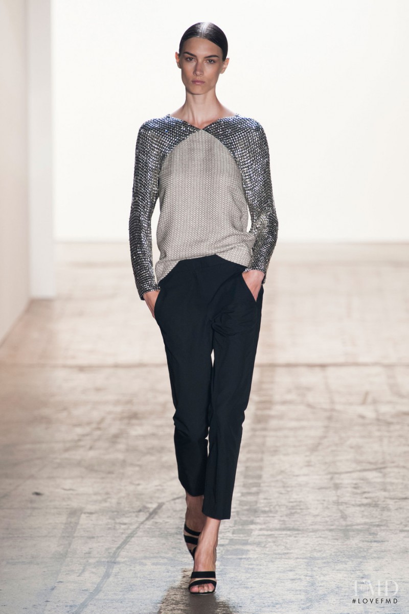 Ronja Furrer featured in  the Wes Gordon fashion show for Spring/Summer 2015