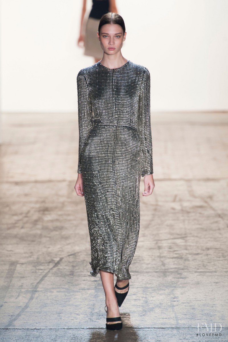 Lieke van Houten featured in  the Wes Gordon fashion show for Spring/Summer 2015