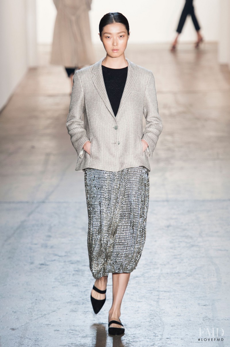 Sung Hee Kim featured in  the Wes Gordon fashion show for Spring/Summer 2015