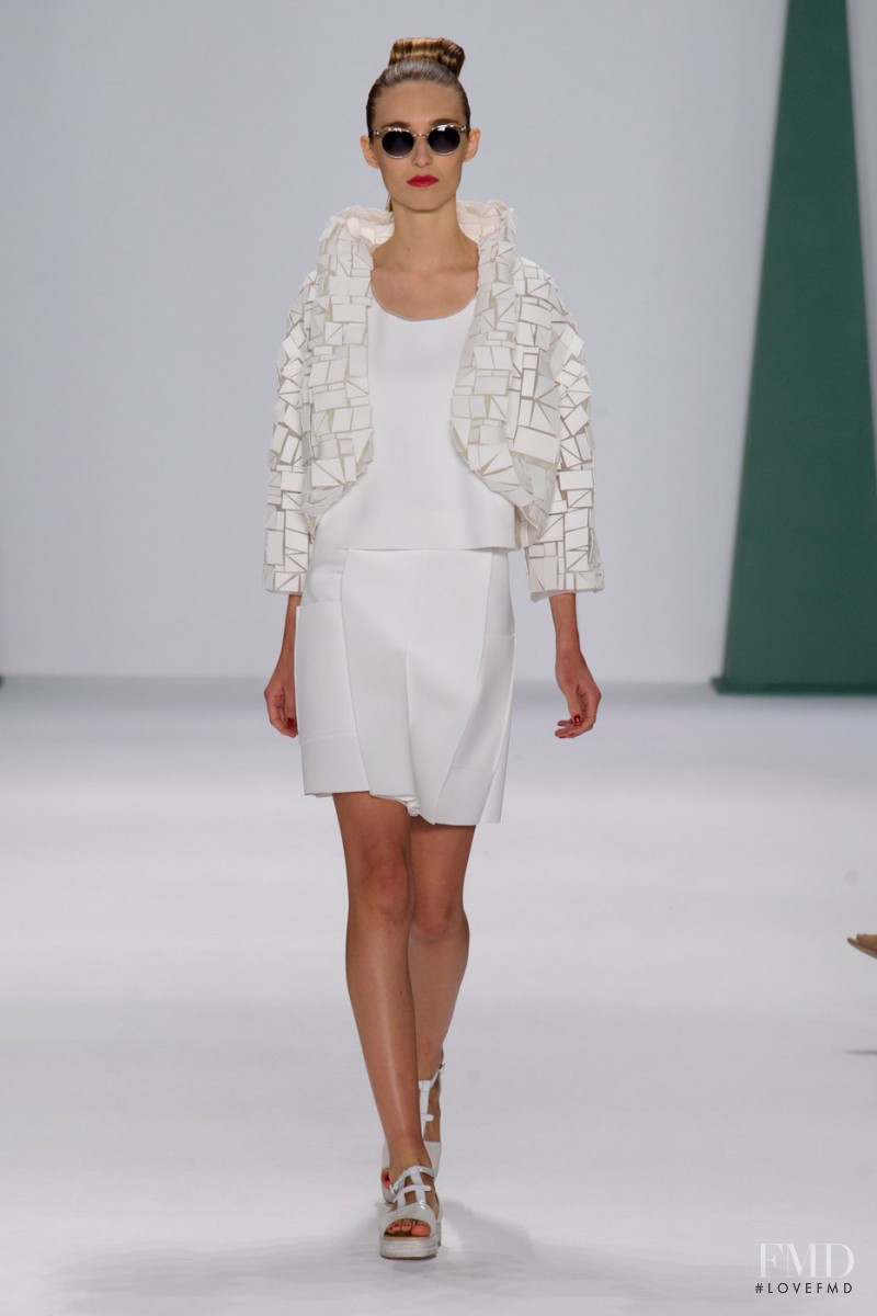 Manuela Frey featured in  the Carolina Herrera fashion show for Spring/Summer 2015