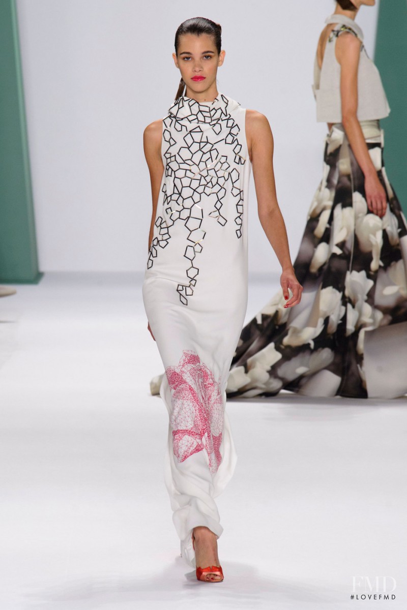 Pauline Hoarau featured in  the Carolina Herrera fashion show for Spring/Summer 2015